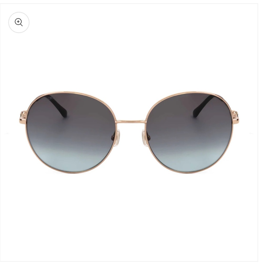 Jimmy Choo Women's BIRDIES 60mm Gold and Black Round Sunglasses